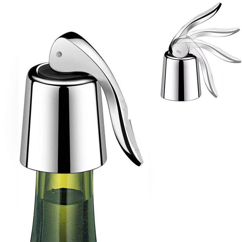 BOUCHON BOUTEILLE DE VIN - A LEVIER CHROME