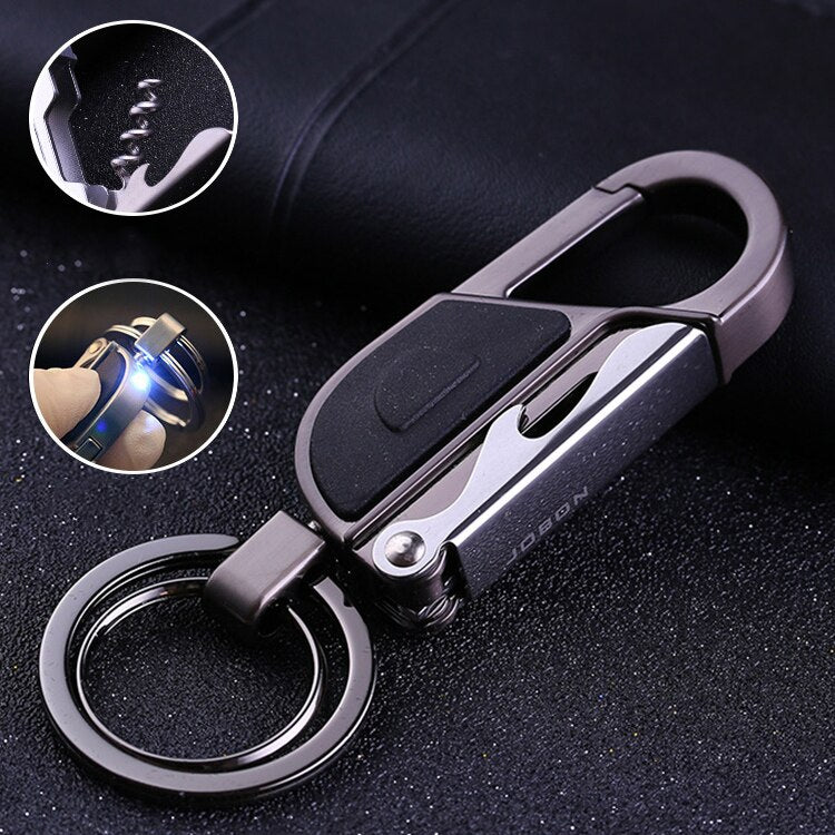 TIRE BOUCHON - PORTE CLES MULTIFONCTIONS GRIS SIDERAL