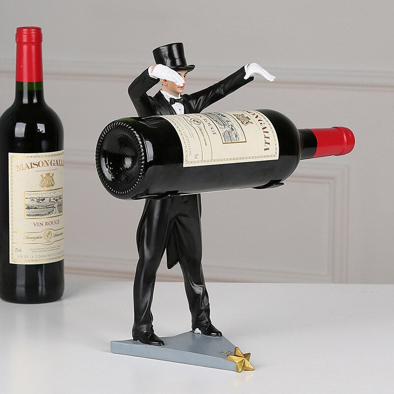 Porte bouteille à vin magicien