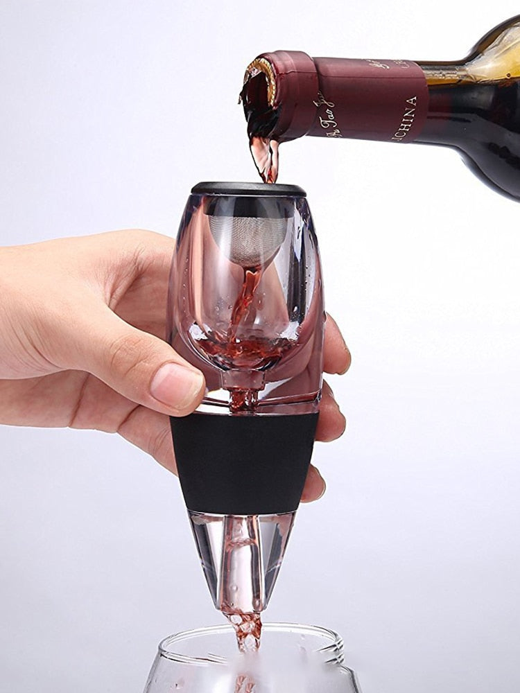 CORKAS Aérateur Decanteur Vin, Aérateur Vin Bec Verseur, Aérateur de Vin,  pour la Aération du Vin Lors de l'écoulement du Vin, Ensembles de Bar, Fête  Cadeau Femme Homme : : Cuisine et