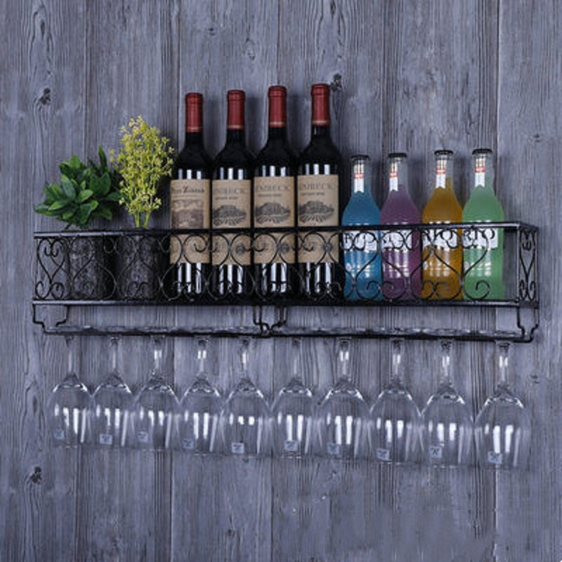 Ouvre-Bouteille de vin mural en métal noir